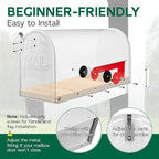 White Mailboxes for Outside Post Mount, Galvanized Steel Metal Mailbox, Standard Size, 20 x 8.7 x 6.7 Inches