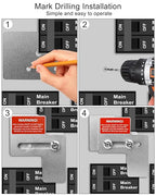 Generator Interlock Kit Fit for Siemens 100 Amp Murray 100 Amp Panel, 1 1/4" Spacing Between Main and Branch Breaker, Main Breaker Interlock Kit