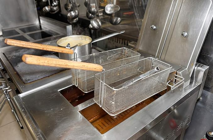 FryOilSaver Co. 27" Straight Deep Fryer Drain Cleaning Brush & Cooling System Cleaner Brush, Up to 750F High Heat Resistant Brass Bristle for Pipes & Sink Cleaning for Busy Kitchen & Restaurant - B52C