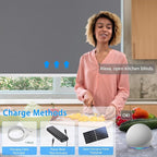 Motorized Blinds with Remote Cordless Automatic Motorized Shades Custom Blinds for Windows Smart Curtains Compatible with Alexa Google Home(Blackout Thunder Grey,W20 x H72in)