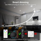 Smart Recessed Lighting 6 Inch RGBCW Color Changing 16W LED Downlights with Junction Box,1350 Lumen Canless Wafer Recessed Ceiling Lights Work with Alexa,Music Sync,DIY Scenes,Timer,23 Modes,1 Pack