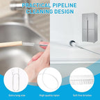 Drain Snake 12 Set: 25inch Snake Drain Hair Removal Tool(1PCS), 59inch Cleaning Brush(2PCs), 25inch Drain Clog Remover(6PCS), 18inch Sink Drain Brush(3PCS) For Bath Tub, Toilet, Kitchen Sink, Sewer