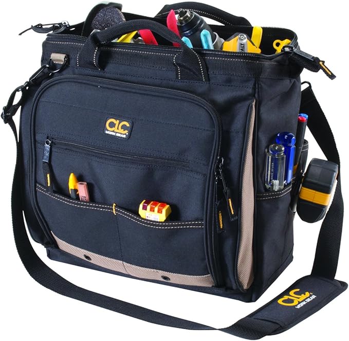 Custom Leathercraft1537 Multi-Compartment Tool Carrier, 30 Pocket, 13 In.