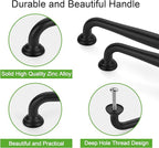 TUNNY 10 Pack Cabinet Handles-6.3"/160mm Screw Spacing Matte Black Furniture Hardware Handles for Kitchen Cabinets Bedroom Dresser Wardrobe Cabinet Pulls