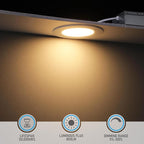 TORCHSTAR Basic Series 12-Pack 4 Inch Ultra-Thin LED Recessed Lighting with Junction Box, CRI90, Aluminum, 3000K Warm White, 5%-100% Dimmable Slim Recessed Downlight, 9W 800LM, ETL and Energy Star