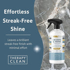 Therapy Granite Cleaner Kit with Microfiber - Daily Countertop Cleaner for Stone, Granite, Marble, Soapstone, Quartz, Quartzite, Slate, Headstone, Limestone, Corian, Laminate, and Tile