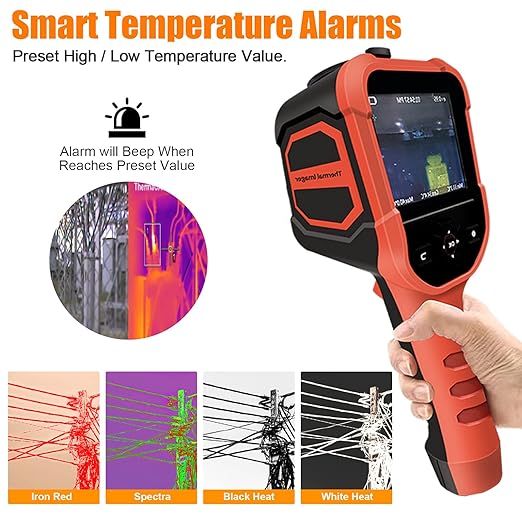 BTMETER Thermal Imaging Camera Gun, Infrared Temperature Imager 300,000 Pixels with 220 x 160 IR Resolution 6G Image Storage Measure Temp -4°F~626°F