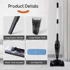 Stick Vacuum Cleaner with 3 Mop Pads Electirc Mop 600W 18kpa Powerful Suction Corded Upright Vacuum Lightweight Electric mop for Tile Hardwood Floor,Marble Cleaning