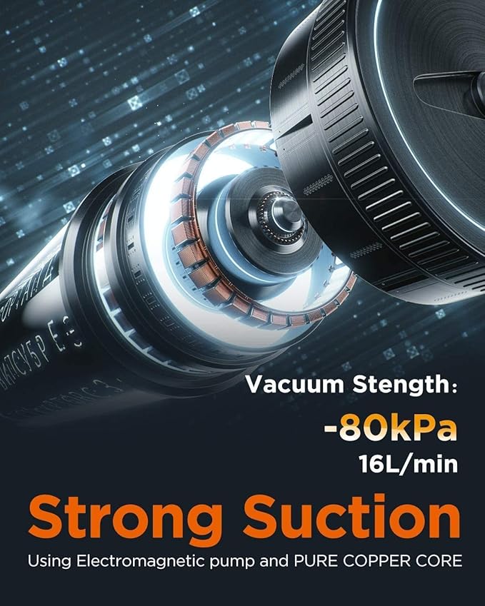 MEGAWISE Vacuum Sealer Machine, Portable Strong Suction Power Food Sealer, Bags and Cutter included with External Vacuum Function, Freshness Saver（Silver)