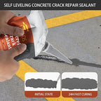 Concrete Crack Filler, 4 Pack Self Leveling Crack Sealant Repair Sealer, High Elasticity Cement Crack Filler, Waterproof Caulking Glue for Driveway, Patio, Sidewalk, Concrete Joint Repair, Grey