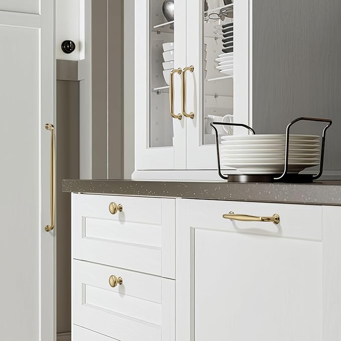 TUNNY 5 Pack Cabinet Handles-12.6"/320mm Screw Spacing Champagne Bronze Furniture Hardware Handles for Kitchen Cabinets Bedroom Dresser Wardrobe Cabinet Pulls