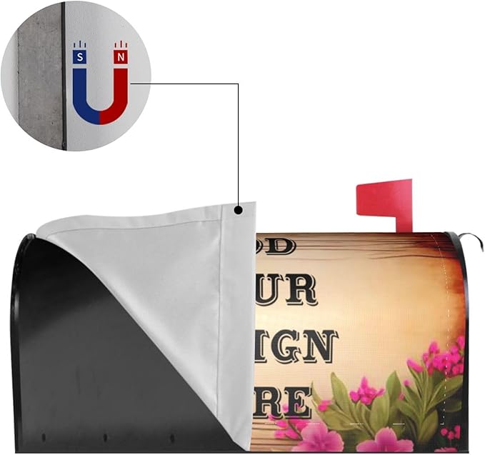 Custom Personalized Mailbox Covers Add Photo Picture Family Name House Address Text Magnetic Mail Cover for Home Garden Yard-4