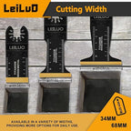 LEILUO 20 Piece Titanium Multitool Blade Set Extra Longer & Wider Oscillating Saw Blades Kit for Wood Nails Thin Metal Storage Bag Included