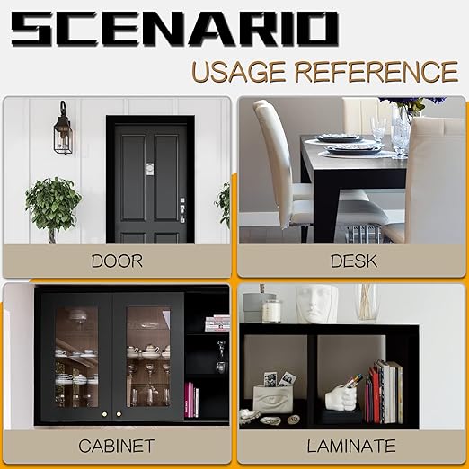 GSCIT Club Black Melamine Edge Banding, 2 inch x 50ft Edge Banding with Hot Melt Adhesive Pre-glued Cabinet Edge Banding Flexible Black Veneer Edging for Plywood