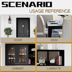 GSCIT Club Black Melamine Edge Banding, 7/8 inch x 500ft Edge Banding with Hot Melt Adhesive Pre-glued Cabinet Edge Banding Flexible Black Veneer Edging for Plywood