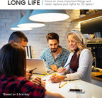 LUXRITE A19 LED Bulb 60W Equivalent, 2700K Warm White, 800 Lumens, Dimmable Standard LED Light Bulbs 9W, Enclosed Fixture Rated, Energy Star, E26 Medium Base - Indoor and Outdoor (24 Pack)