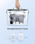 TROND 2 Prong to 3 Prong Outlet Adapter, Multi Plug Wall Outlet Extender, 3 Way Plug Splitter, Horizontal Wall Expander for Non-grounded Socket for Old Home Office Hotel Cruise Travel, 2 Pack, White