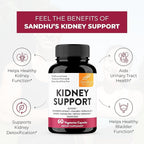 Sandhu's Kidney Cleanse Detox & Repair Support Supplement for Men and Women | with Cranberry Extract | Helps Support Kidney & Urinary Tract Health | 60 Vegetarian Capsules
