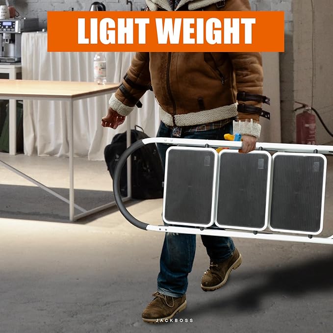 3 Step Ladder, Folding Lightweight Step Stool with Wide Anti-Slip Pedal for Home, Office, Kitchen and Garage, Service Height 27.2 inch, 400 lbs Capacity