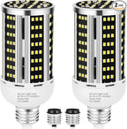 35W LED Corn Light Bulb 2 pack,(300W Equivalent )Commercial Grade Daylight 5000K E26/E39 5000LM Medium Mogul Base LED Lamp,Large Area Lights For Outdoor Indoor Garage Warehouse Factory Bay Light