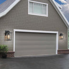 tewei Outdoor Lights for House, 11IN Black Exterior Light Fixtures Anti-Rust Waterproof Outdoor Wall Lantern, Outside Wall Sconce with Clear Glass Shade for Garage, 2 Pack