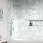 Lava Odoro Modern 2-Setting Square Shower System with Rain Shower Head and Handheld Spray Chrome, Rainfall Shower Faucet Set Chrome, Shower Valve and Trim Kit, Polished Chrome SF103-C