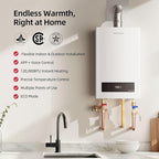 MIZUDO Tankless Water Heater Propane, Indoor or Outdoor Convertible Installation, Max 5.1 GPM 120,000 BTU, WiFi&APP Control CSA Certified for Large Families Whole House, GEN 3