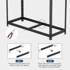 WORKPRO 5-Tier Steel Shelving Unit-Black, 35-3/10”W x 17-1/2”D x 72”H, Adjustable Storage Rack, Heavy Duty Shelf with MDF Board, 1650 lbs Load Capacity (Total) for Garage, Basement, Warehouse, Kitchen