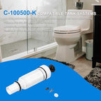 Flush Toilet Piston Replacement Parts C-100500-K Flush Valve Cartridge Assembly, for 500, 501, 501A, 501B, 503, 504 Series & M-101526-F3, M-101526-F4 Tank System Pressure Assist Repair Kit