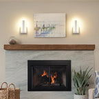 Joosenhouse Modern LED Wall Sconce Set of 2, Hardwired 3000K Warm White Light Wall Lights, 7W Up and Down Wall Mount Light, 9.76 inch Brushed Nickel Indoor Wall Sconce Wall Lighting