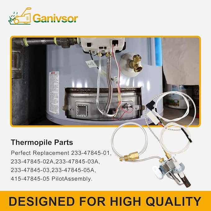 Ganivsor 233-47845-05 Water Heater Pilot Assembly for Bradford White Water Heater, Replace for 415-47845-05, 233-47845-04, 233-47845-03, 233-47845-02A