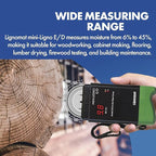 Mini-Ligno E/D Pin Moisture Meter - Moisture Detector & Tester for Wood Floors, Woodworking, Building & Home Maintenance - Mold Detector & Moist Meter for Wood Walls and Firewood