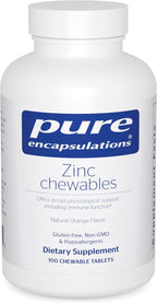 Pure Encapsulations Zinc Chewables | Supplement for Immune System Support, Growth and Development, and Wound Healing | 100 Chewable Tablets | Natural Orange Flavor