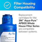 3M Aqua-Pure AP917HD-S Genuine Whole House Sanitary Quick Change Replacement Water Filter for AP904 System, Reduces Sediment, Chlorine Taste and Odor, and Scale