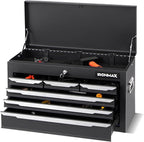 IRONMAX Portable Tool Box, 6 Drawers 24’’ Lockable Tool Storage Organizer Toolbox with Ball-Bearing Slides & Liner, Metal Tool Chest for Warehouse, Garage, Workshop, Household