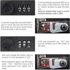 KYODOLED Locking Wall Mount Mailbox, Mail Boxes with Combination Lock for Outside, Security Drop Box with Code,12.4H x 8.54L x 3.35W Inches, White