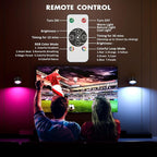 RGB Ambience Wall Sconces Lamp, 2Pcs LED Wall Mounted Lights with 3000mAh Rechargeable Battery, 3 Color Temperatures & Dimmable Magnetic 360° Rotation with Remote, Wall Light for Reading Bedside