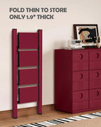 Taranta 4 Step Ladder,Aluminum Lightweight Folding 4 Step Stool with Anti-Slip Wide Pedal,330lbs Capacity Step Ladder for Household,Kitchen,Office - Red