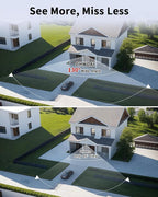 《130°Wide Angle & 2-Way Audio》Outdoor Security Camera System, IP Wired Cameras, 4K Video Surveillance Systems