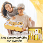 Gardening Gifts for Women, Gardening Tools for Women, 9 PCS Sunflower Garden Tools Set Kit with Garden Tool Bag, for Gardener Mom Grandma Aunt, Yellow
