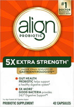 Align Probiotic Extra Strength, Probiotics for Women and Men, #1 Doctor Recommended Brand‡, 5X More Good Bacteria^ to Help Support a Healthy Digestive System*, 42 Capsules (Packaging May Vary)