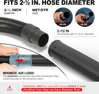 Sealegend Gutter Cleaning Tools for 2-1/2 in. Wet/Dry Vacuum Cleaner, Shop Vac Hose Attachments for Cleaning or Blowing Debris from Gutters Up to 5.6FT, Upgrade Lockout Design Shop Vac Accessories