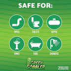 Green Gobbler Liquid Hair Drain Clog Remover, For Toilets, Sinks, Tubs - Septic Safe, 2 Pack + 5 Hair Snake Tools