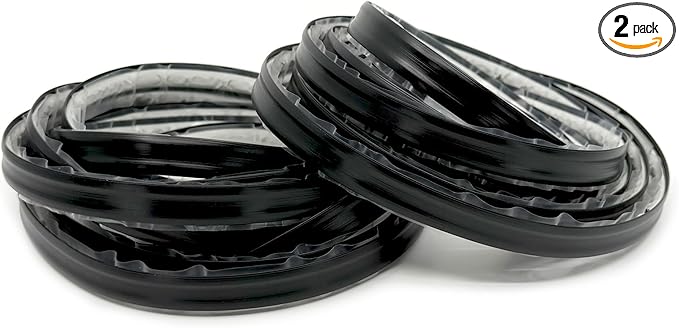 InstaTrim Black New & Improved Caulk Trim, 1/2" by 10', 2-Pack, Flexible, Waterproof for Bathroom, Floors, and Walls | Easy Installation | No Mess, Stain Resistant | Mold Resistant Finish