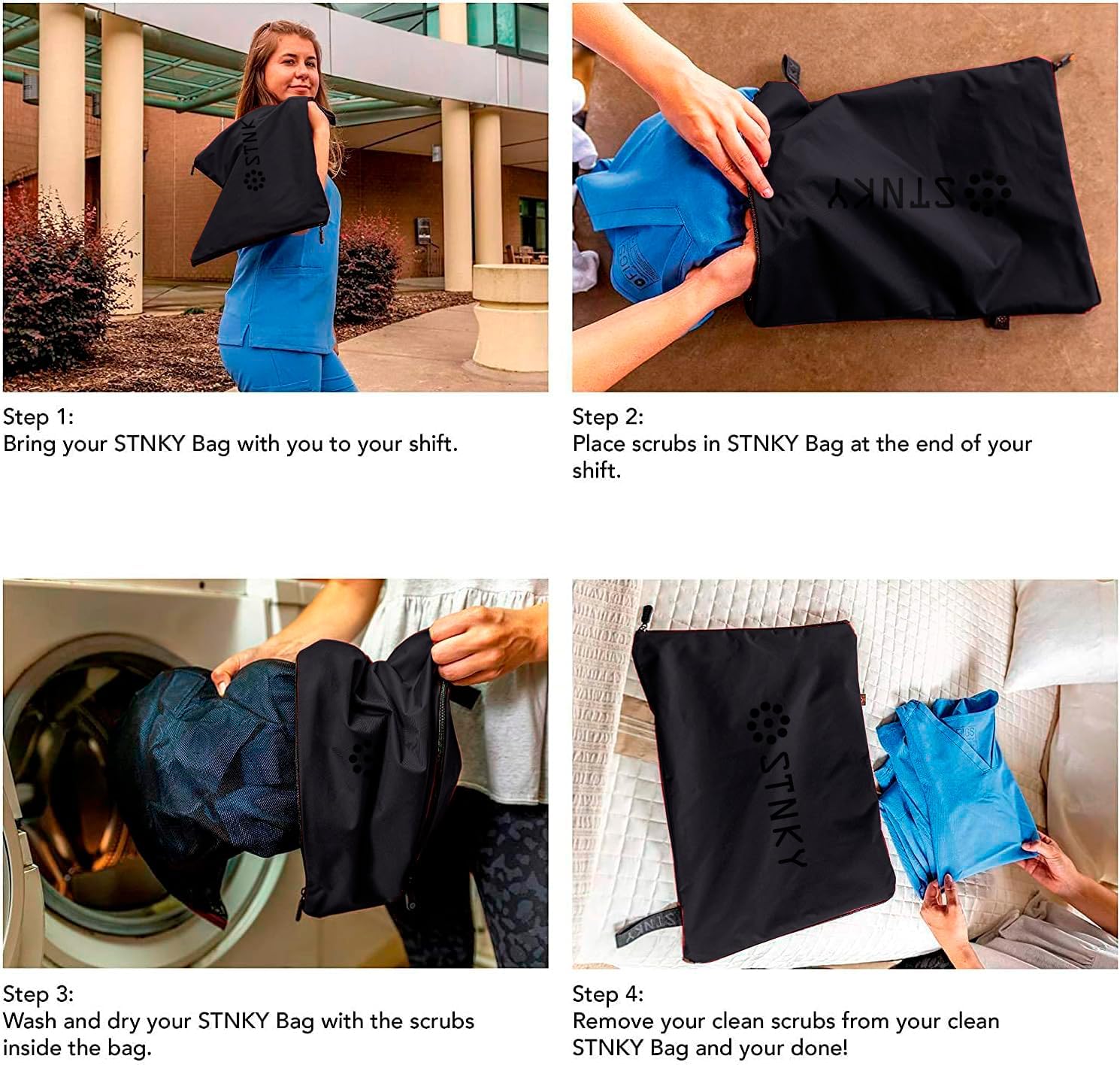 Bag Pro - Laundry Bag - Wash Bag for Health Workers, Sports, Fitness & Travel