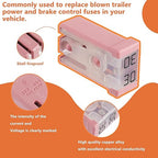 30A 32V Mini Slotted Automotive MCASE Shaped Cartridge Fuse Kit(Pack of 10pcs,30A)