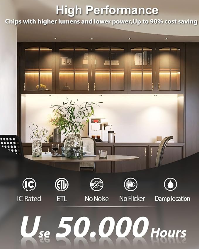 zouzai 2 Inch 5CCT Gimbal Black Led Recessed Lighting with Junction Box, 360°+90° Adjustable Led Recessed Lights, 2700K/3000K/3500K/4000K/5000K, 5W Eqv 50W, 550LM Brightness - ETL (Black, 12 Pack)