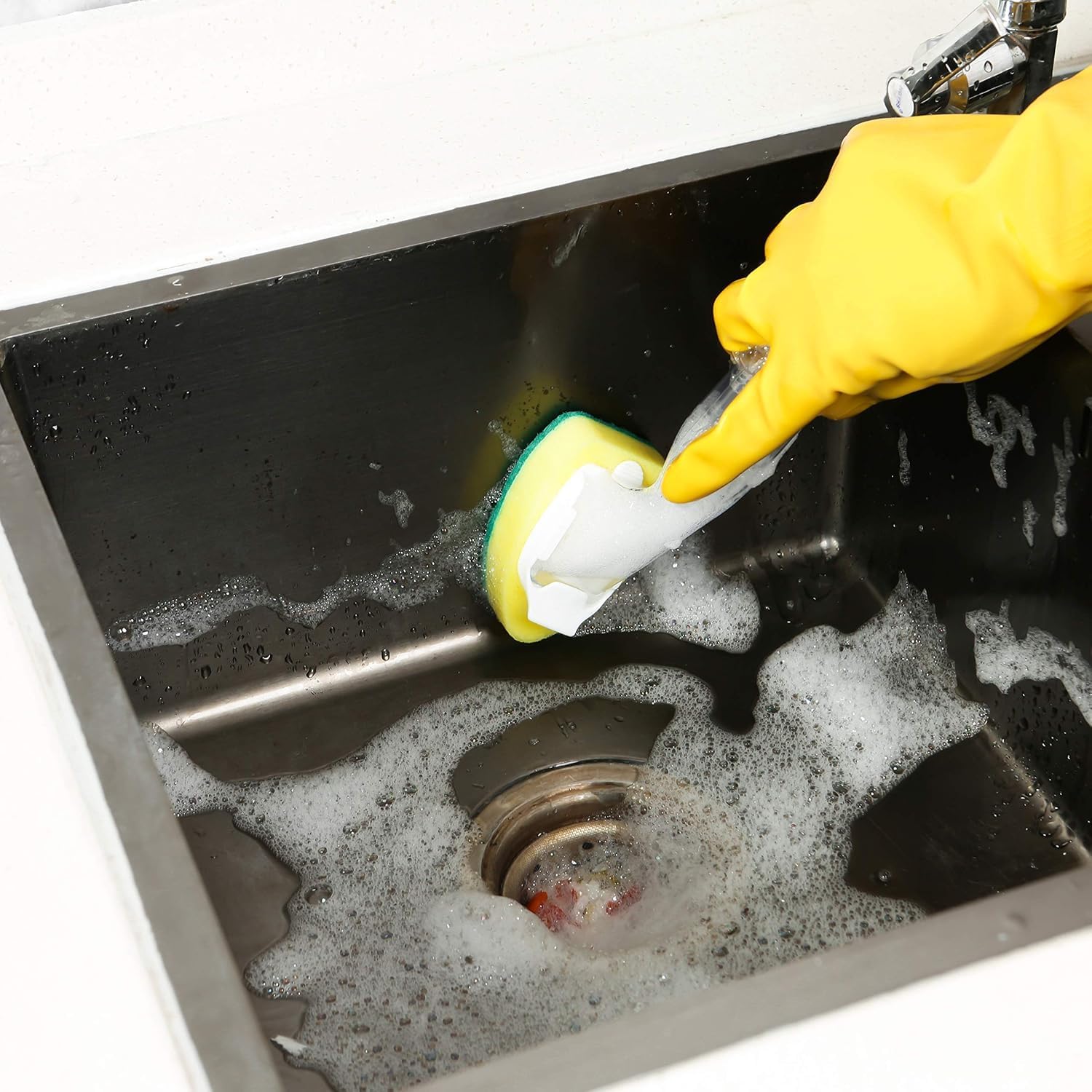 Dish Wand Sponge Refills, Dish Sponge with Handle, Dishwand Refills, Non Scratch Dish Wand Refill Replacement Set,Soap Dispenser Scrubbers Kitchen Cleaning