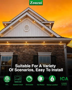 zouzai Square Led Recessed Lighting,5CCT Ultra Thin Square Led Ceiling Light with Junction Box,CRI90,2700K-5000K Selectable,Dimmable Canless Downlight,ETL and Energy Star (Black【12 Pack】, 6 Inch)