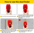 Stud Finder Wall Scanner Wood and Metal Detector Sensor for 3/4 inch Thickness Wall (ST102-Red)